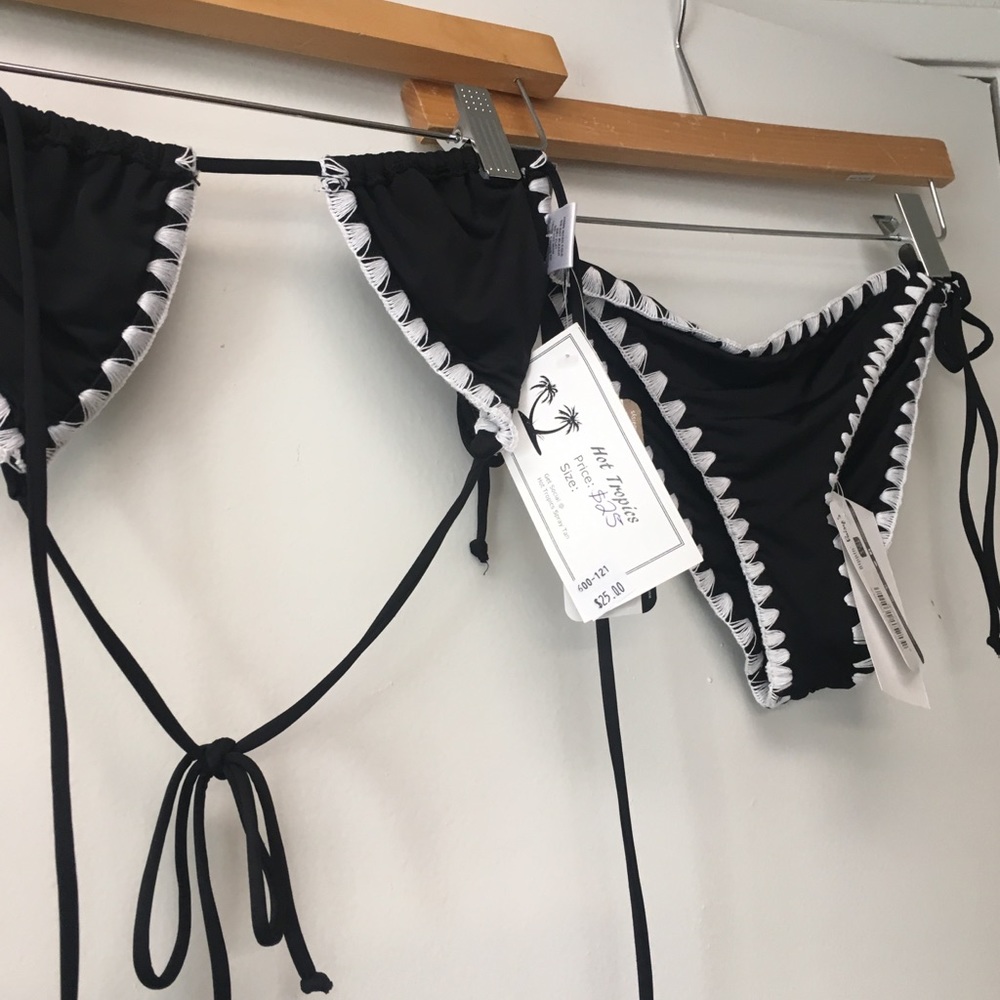 Black and white bikini